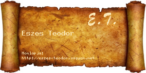 Eszes Teodor névjegykártya